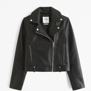 Abercrombie & Fitch Vegan Leather Moto Jacket -- NWT